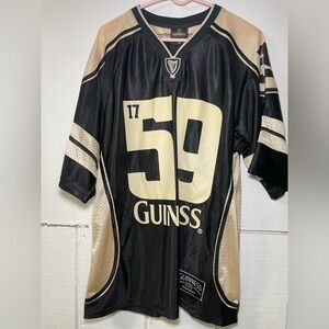 Guiness American Football Jersey 1759 Mesh Shirt Black / Cream Adult M